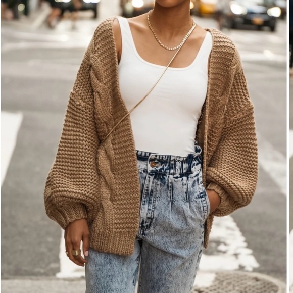 bohme Sweaters - BOHME MAREN CABLE KNIT SWEATER in the color taupe. Worn once in EXCELLENT SHAPE